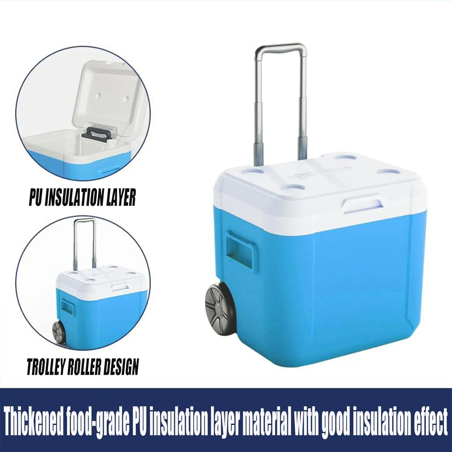 Car Camping Coolers for XPENG G3/XPENG G6/XPENG G9/XPENG P5/XPENG P7/XPENG P9, Leak Proof Cooler, Portable Lightweight Ice Chest Box, Compartments Waterproof Insulated Bag