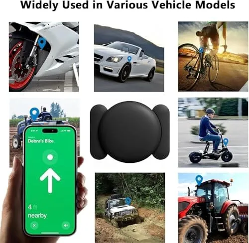 Car GPS Tracking Device for Vehicles,Cars etc,2PCS Real Time GPS Tracker for Car Work with Find My (iOS Only),Tracking Devices for Cars Hidden with Magnetic Case,No Monthly Fee(Black)