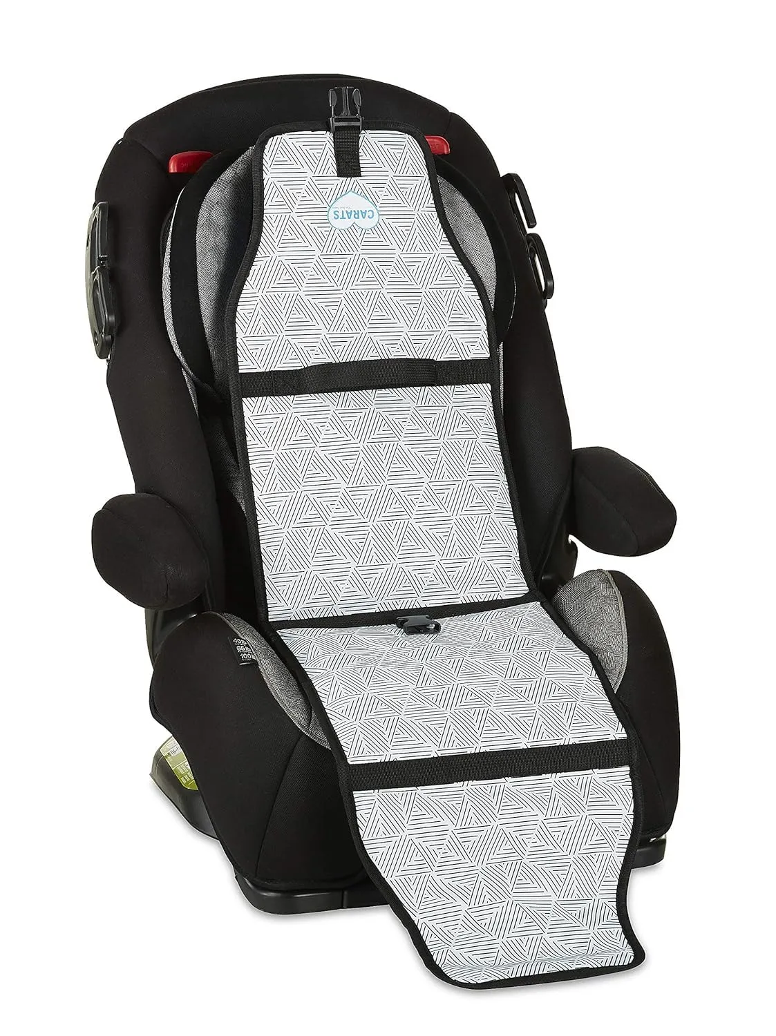 Car Seat Cooling Pad for Babies, Toddlers, and Kids - Comfortable and Durable Cooling Pad for Hot Summer Days - Black and White, one Size