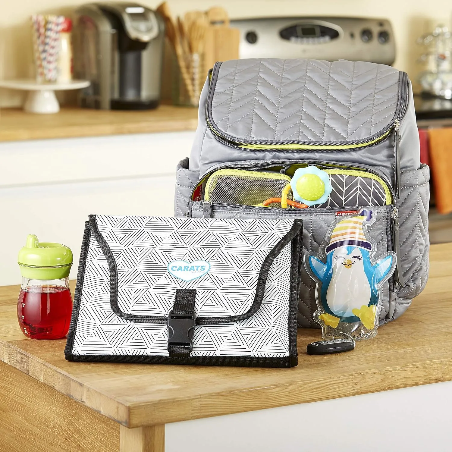 Car Seat Cooling Pad for Babies, Toddlers, and Kids - Comfortable and Durable Cooling Pad for Hot Summer Days - Black and White, one Size