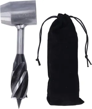 Carbon Steel Manual Auger Drill Bit | 25mm Bushcraft & Survival Tool for Woodworking / Outdoor Use | Efficient Spiral Design for Accurate Holes | 153mm Length with Storage Bag