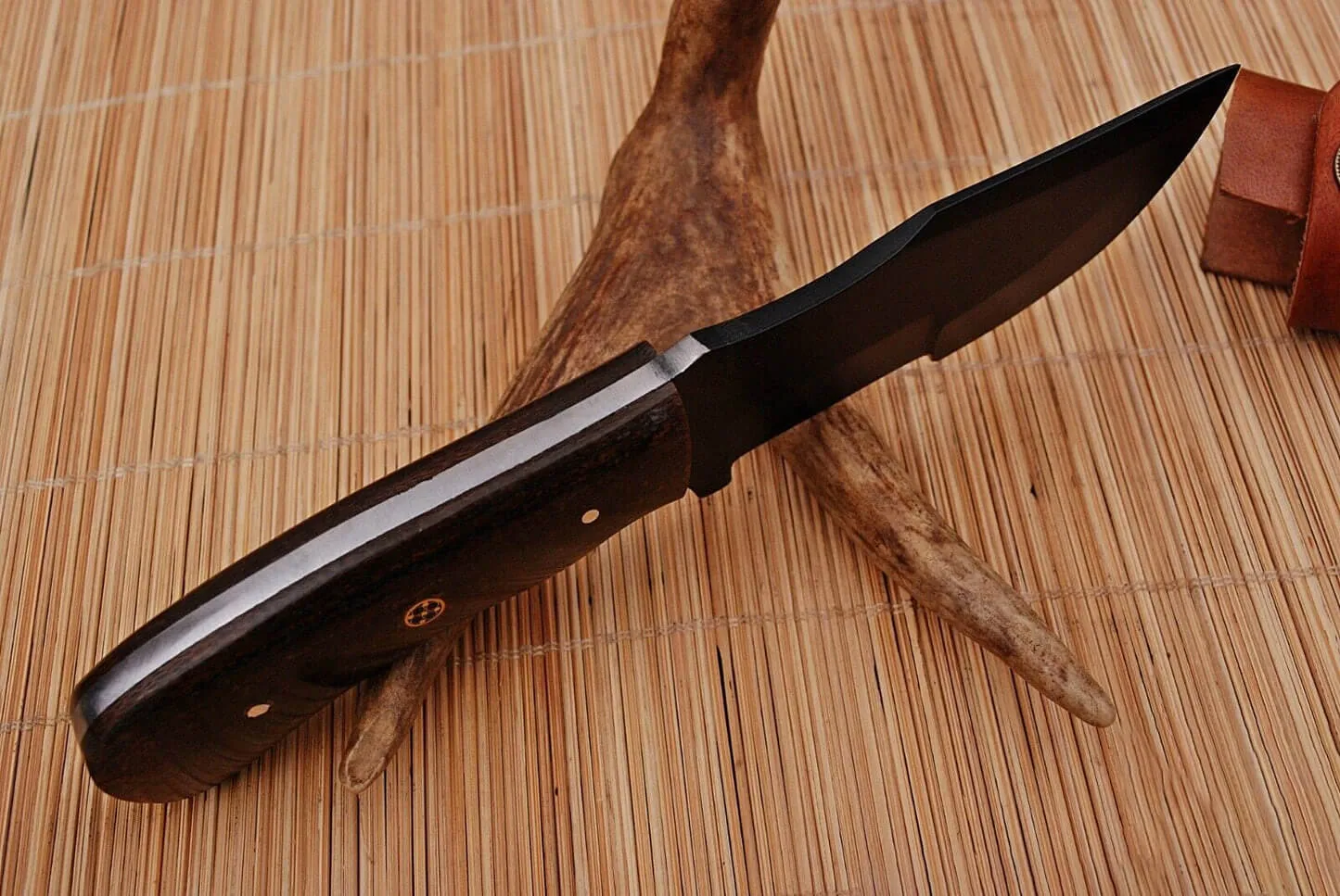 Carbon Steel Tracker Knife with Micarta Handle