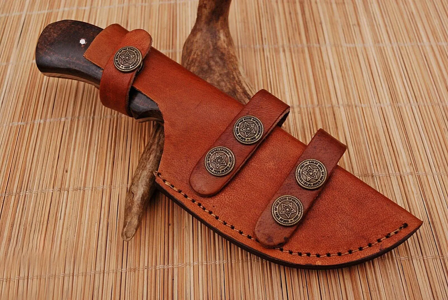 Carbon Steel Tracker Knife with Micarta Handle