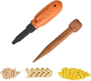 Cardboard Construction Tool Kit 422 Pieces Supplement Kit, Educational Toys for at-Home Play   Classroom Learning | Reusable Cardboard Tools for Kids