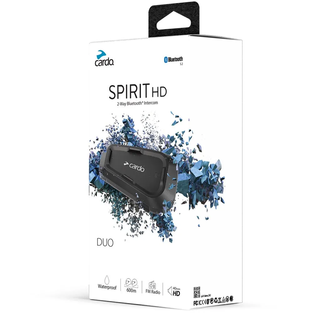 CARDO SPIRIT HD DUO BLUETOOTH COMMUNICATION HEADSET DUAL PACK