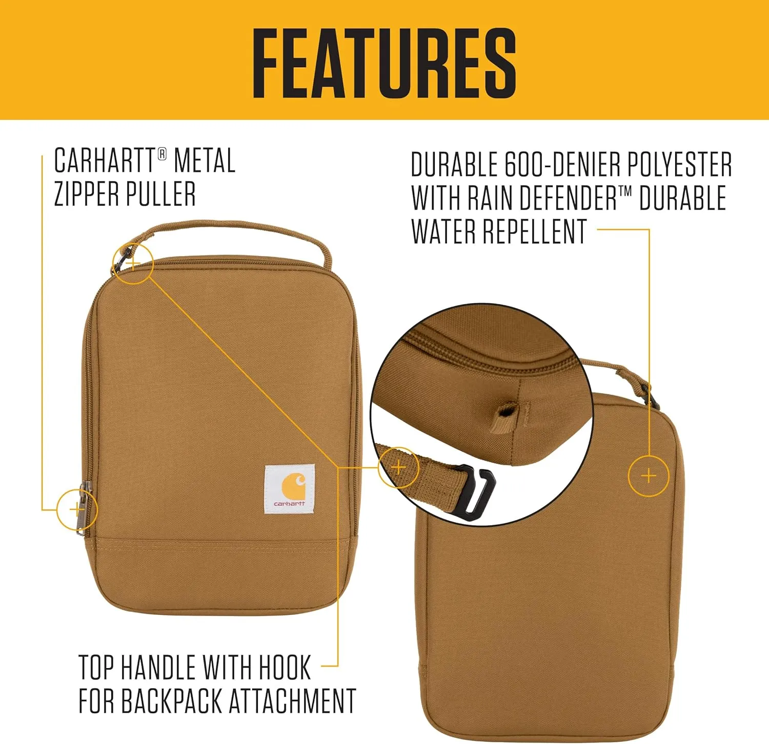 Carhartt Gear B0000581 Insulated Lunch Cooler - One Size Fits All - Port
