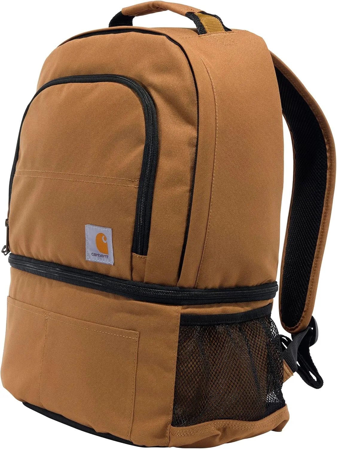 Carhartt Insulated 24 Can Two Compartment Cooler Backpack, Fully-Insulated Base, Durable Water-Resistant for Camping, Beach & Travel