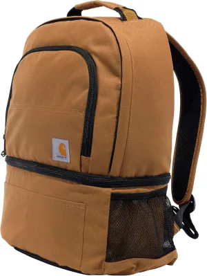 Carhartt Insulated 24 Can Two Compartment Cooler Backpack, Fully-Insulated Base, Durable Water-Resistant for Camping, Beach & Travel