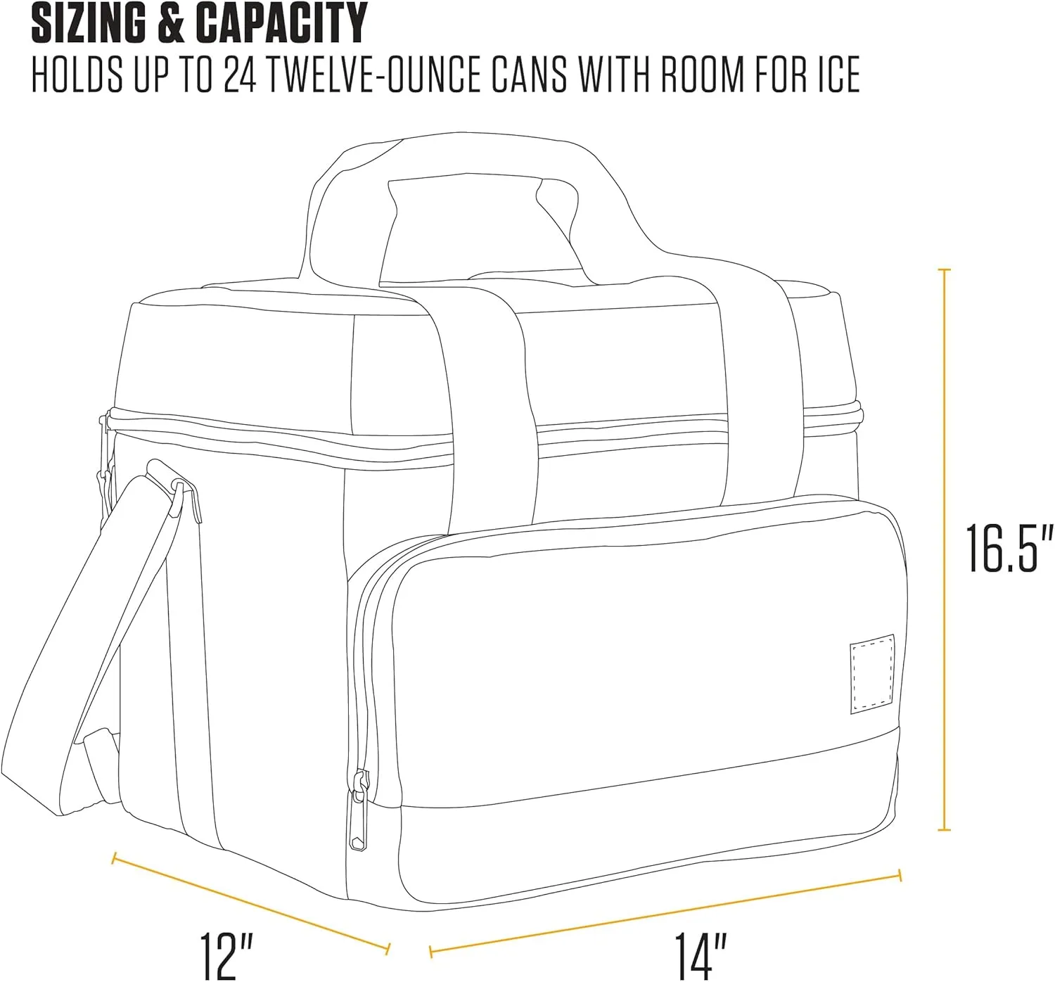 Carhartt Insulated Two Compartment Cooler, Durable Water Repellent Material W/Front Zippered Pocket for Camping, Beach & Travel