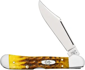 Case XX Pocket Knife MINI COPPERLOCK - HERITAGE JIG HONEYCOMB BONE Item #32274-61749L SS - Length Closed: 3 5/8Inches
