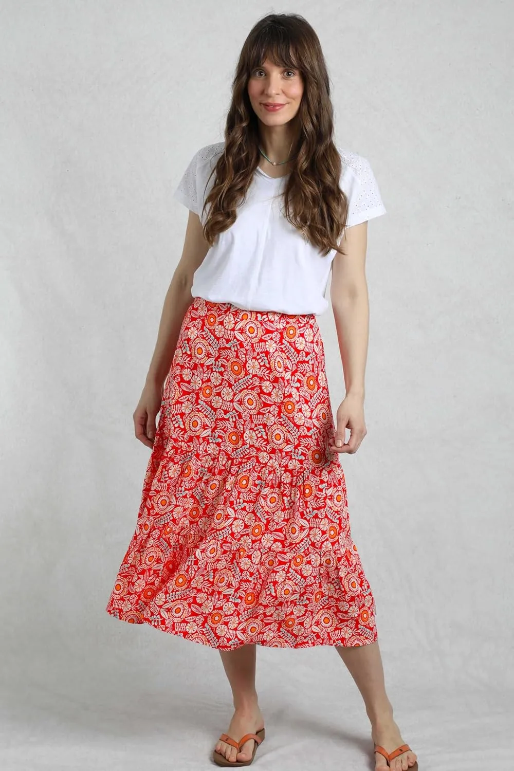 Cassis Lenzing EcoVero™ Printed Viscose Skirt