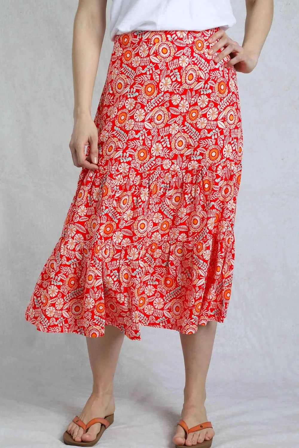 Cassis Lenzing EcoVero™ Printed Viscose Skirt