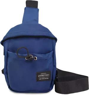 Casual Sling Bag Sling Crossbody Backpack Chest Shoulder bag for Men One Strap Motorcycle Waist Pack Multipurpose Cover Pack for Travel Hiking Cycling Outdoor Waterproof Blue