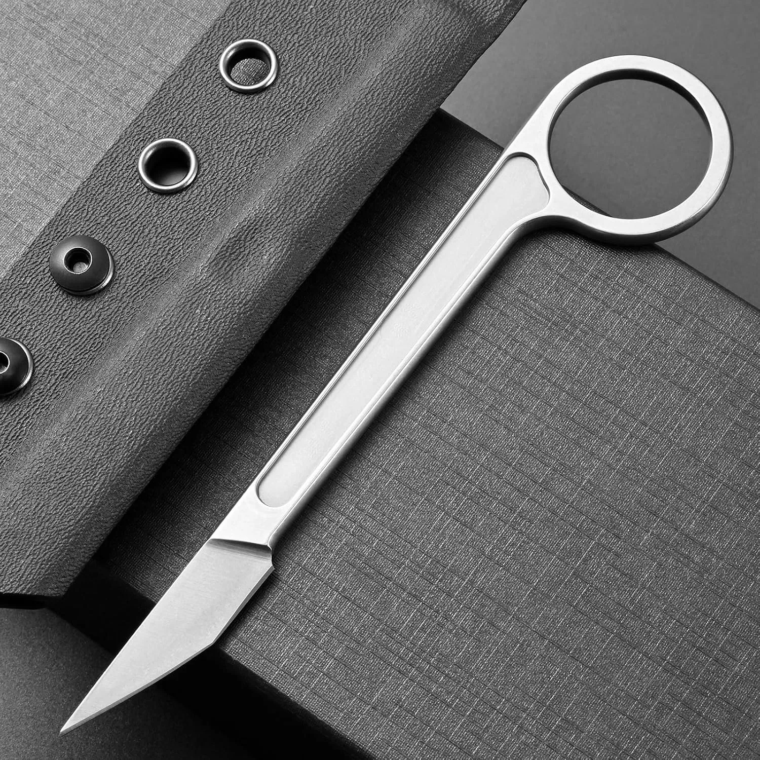 Ccanku C1104 Fixed Blade Knife D2 Blade Stainless Steel Handle EDC Tool Knife for Survival, Camping Outdoor with K Sheath