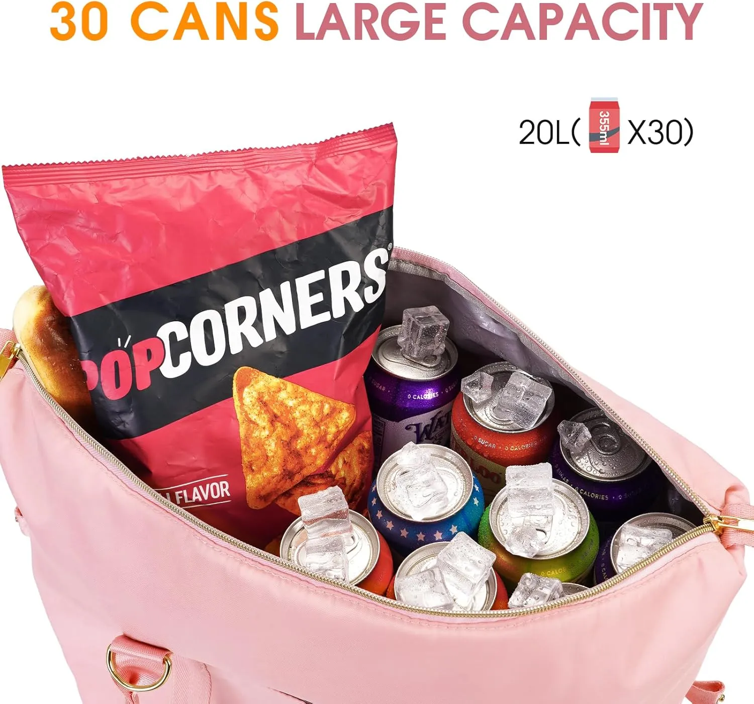 Ceneda Large Cooler Bag 40 Can Insulated Soft Cooler Leakproof Cooler Tote Bag Beach Travel Camping Lunch Bag for Women and Men
