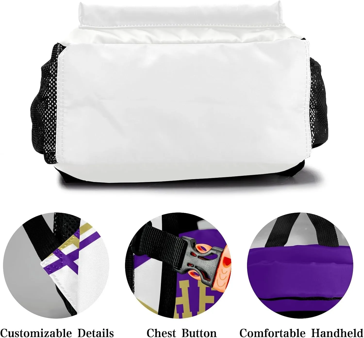 Cheer Cheerleader Purple Backpack Personalized Waterproof Casual Daypack Gift for Holiday Birthday