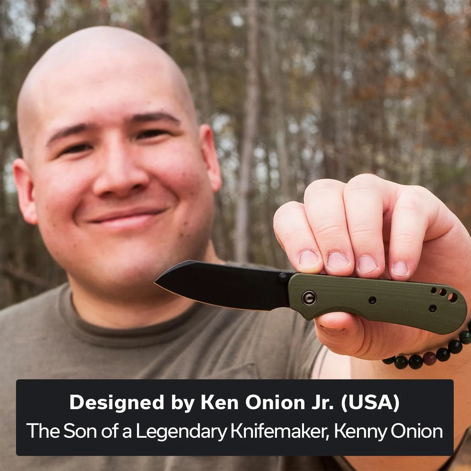CIVIVI Crabby Pocket Knife, EDC Folding Knife for Men Women with Swedish 14C28N Blade Contoured G10 Handle, Designed by Ken Onion Jr. C24055-1
