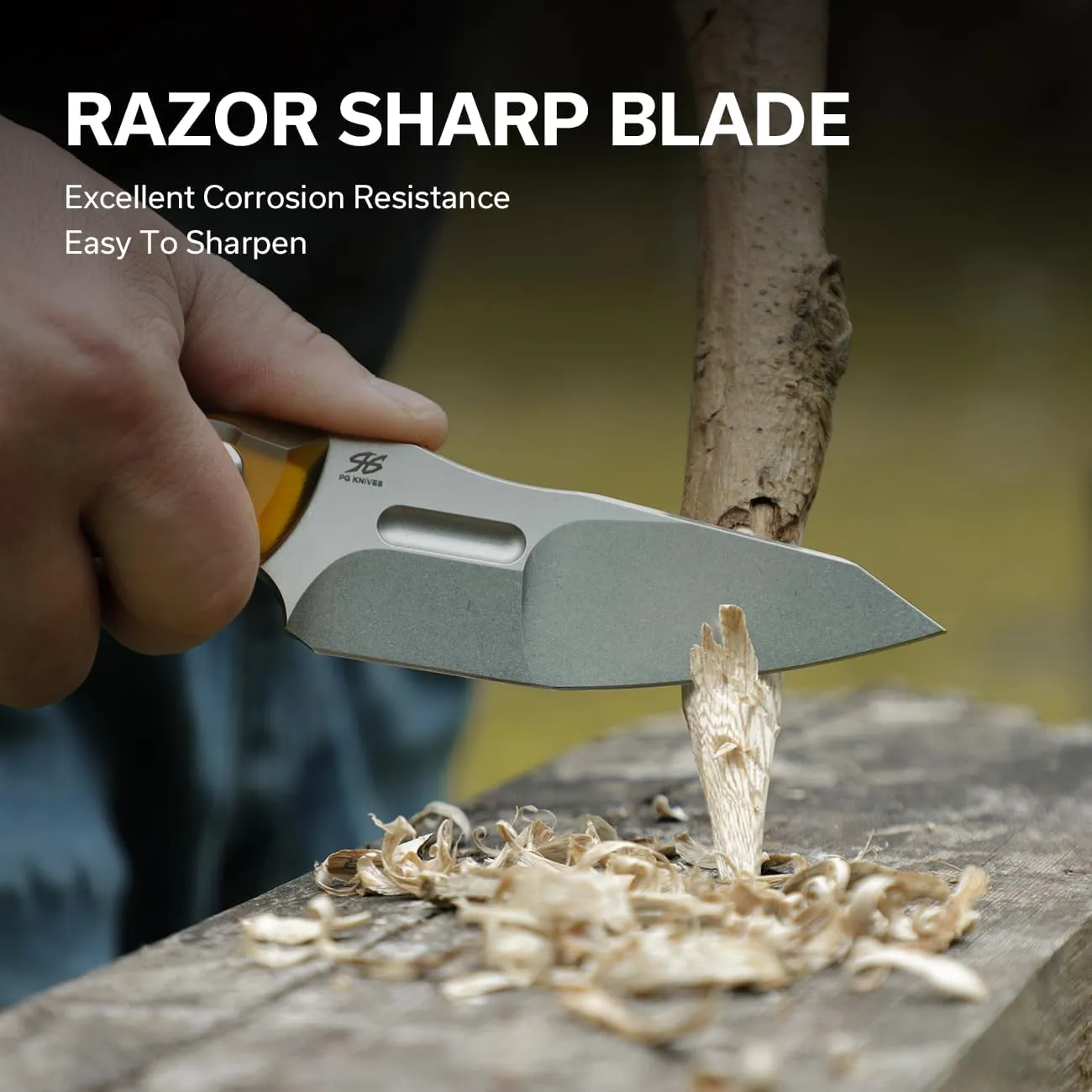 CIVIVI EDC Fixed Blade Knife with Kydex Sheath, T-clip, Lanyard for Outdoor Carry, Propugnator Knife PG KNIVES Designed, 4.15" D2 Blade Ultem Handle C23002-3