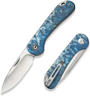 CIVIVI Elementum Slip Joint Pocket Knife for EDC, Folding Knife with 2.96" Swedish 14C28N Blade Resin Handle C18062AJ-4