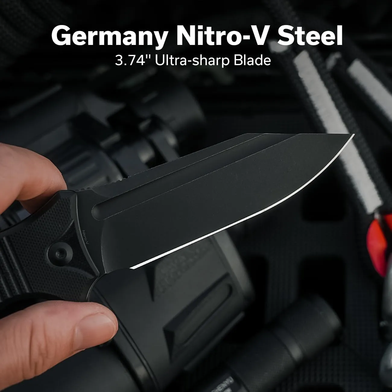 CIVIVI Neurohaptic Pocket Knife for EDC, Folding Knife with 3.74'' Nitro-V Blade G10 Handle, Reversible Clip, Gift for Men Women C23080-1