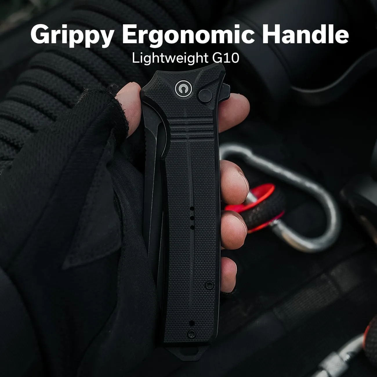 CIVIVI Neurohaptic Pocket Knife for EDC, Folding Knife with 3.74'' Nitro-V Blade G10 Handle, Reversible Clip, Gift for Men Women C23080-1