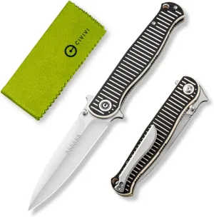 CIVIVI RS71 Pocket Knife for Men, Folding Knife with 4" Nitro-V Long Blade G10 Full-size Handle for Camping Hunting Hiking C23025-1
