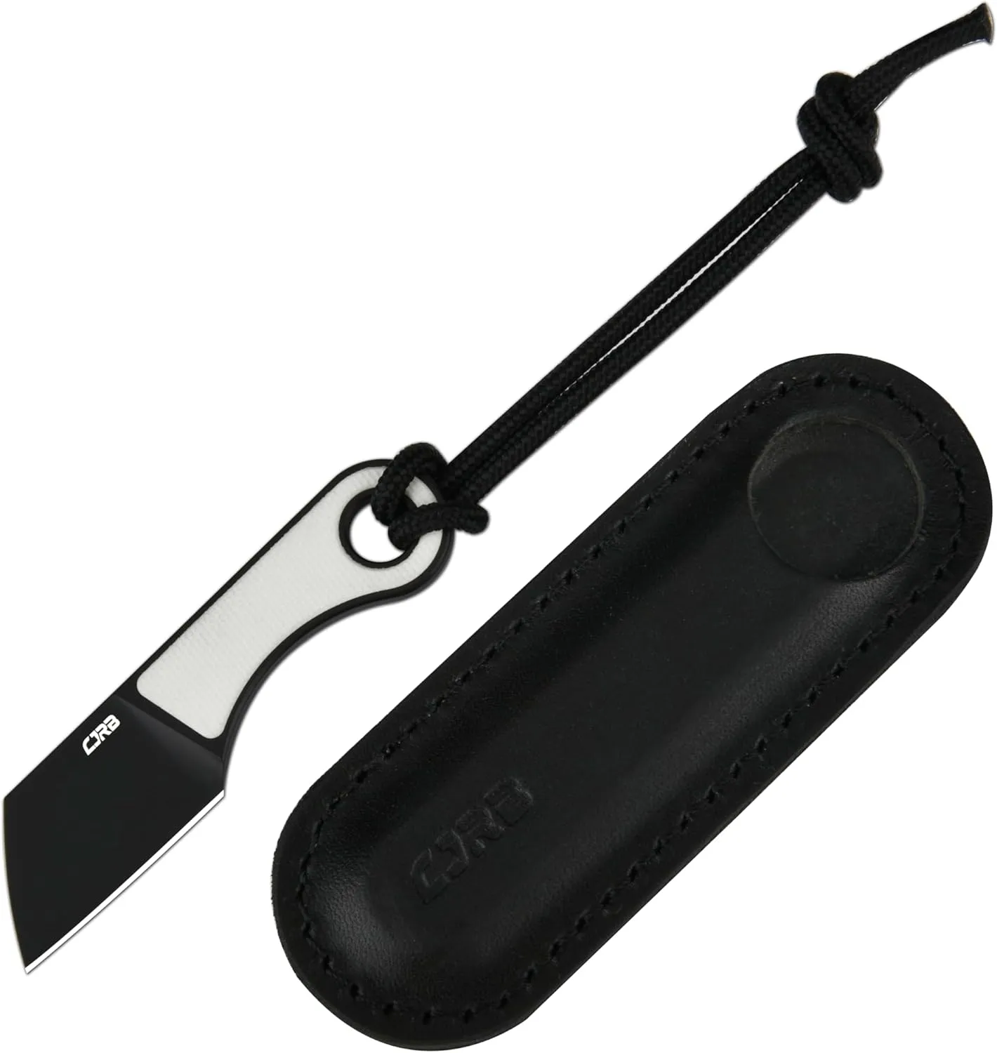 CJRB Chip Fixed Blade Knife, EDC Knife with 1.23'' AR-RPM9 Powder Steel Blade, Full Tang Fixed Blade Knife with Sheath G10 Handle for Men Outdoor Survival Camping (J1939)