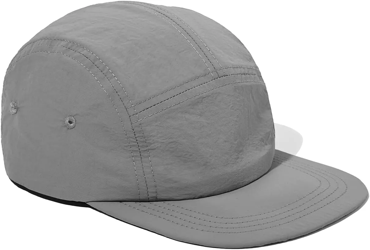 CLAPE Flap Cap 5 Panel Hat with Removable Neck Cover Flap for Men Flat Bill Quick Dry Baseball Cap Outdoor Sport Fishing Hat