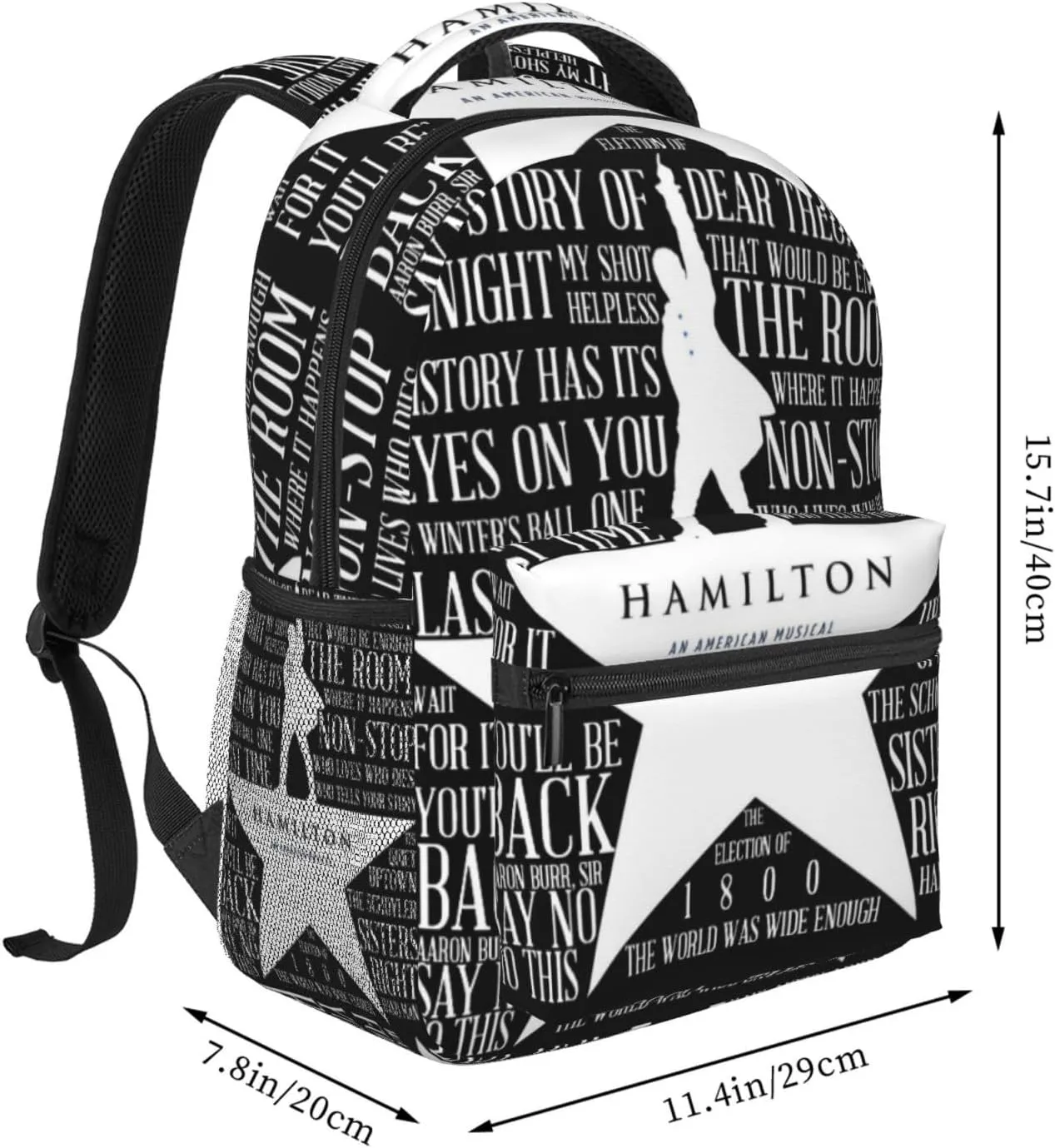 Classic Canvas Shoulder Bag, Hamilton Backpack Travel Knapsack Lightweight Daypack