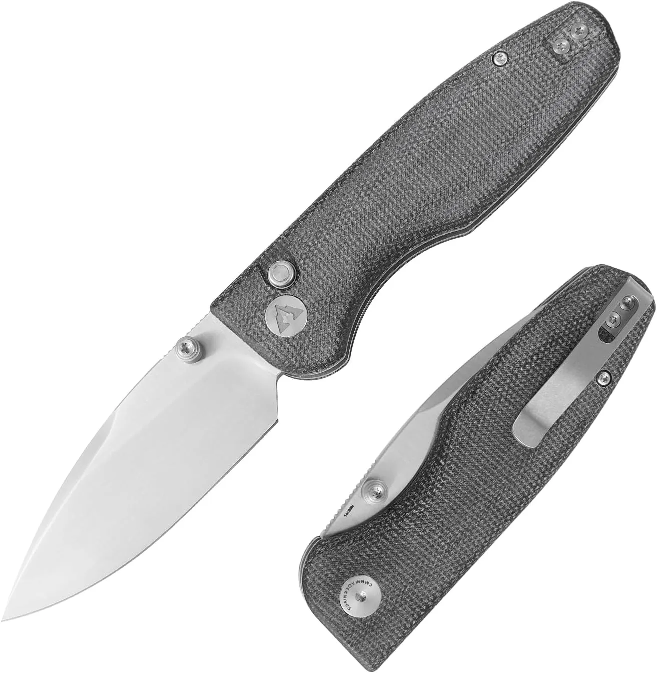 CMB Predator V3 Pocket Folding Knife for EDC with 3.42" Micarta Handle 14C28N Steel Blade Camping Hiking Knife with Pocket Clip for Men Women CMB-19 (CMB-19C)