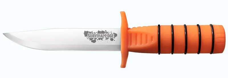 Cold Steel Orange Survival Edge Fixed Blade With Secure-Ex Sheath CS80PH