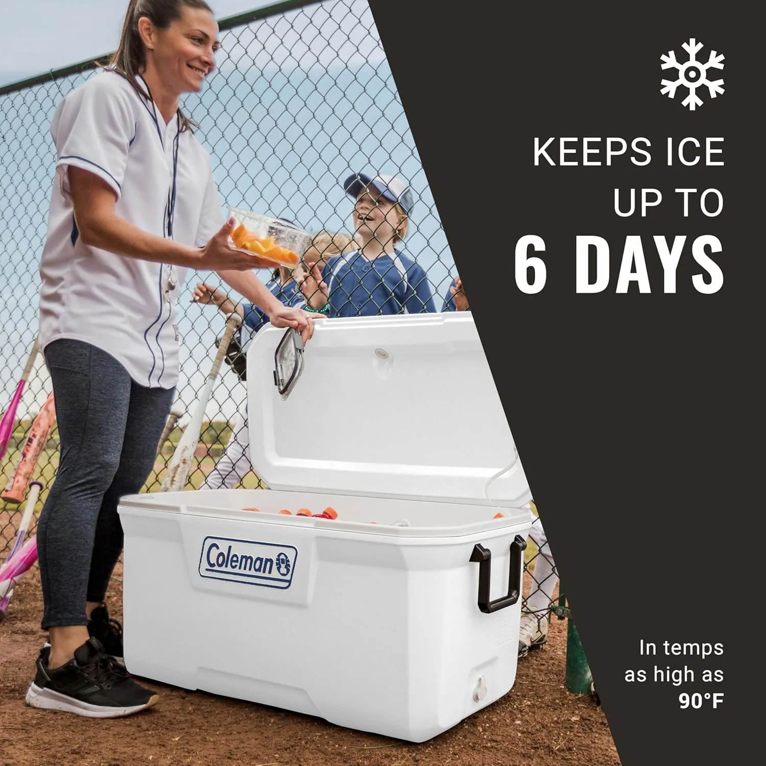 Coleman Marine Cooler with Fully Insulated UV Guard Lid & Body, Keeps Ice for 3  Days, Great for Boating & Fishing, 52qt/100qt Wheeled/120qt Options