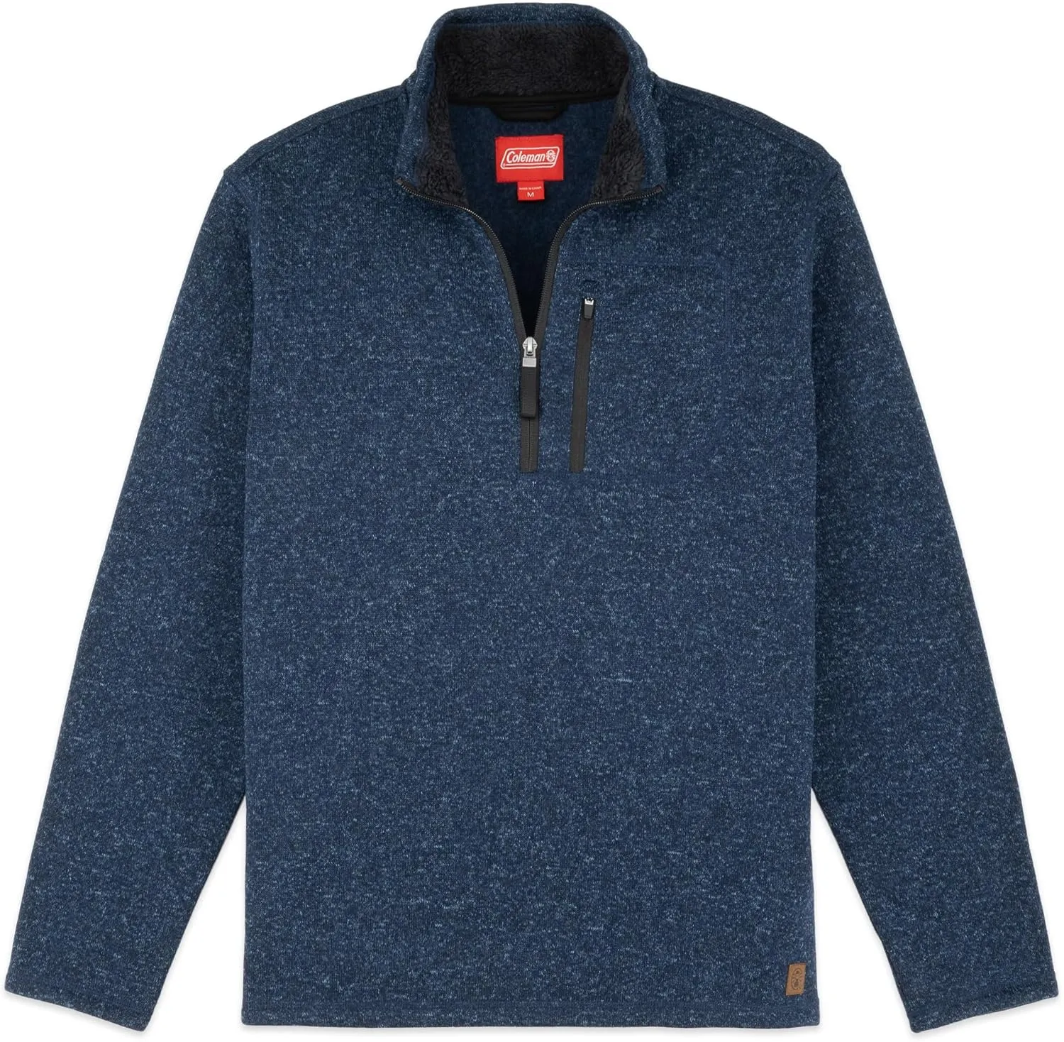 Coleman Men's Lightweight 1/4 Zip Sweater Fleece with Sherpa Collar - Comfortable Quarter Zip Design for Everyday Wear