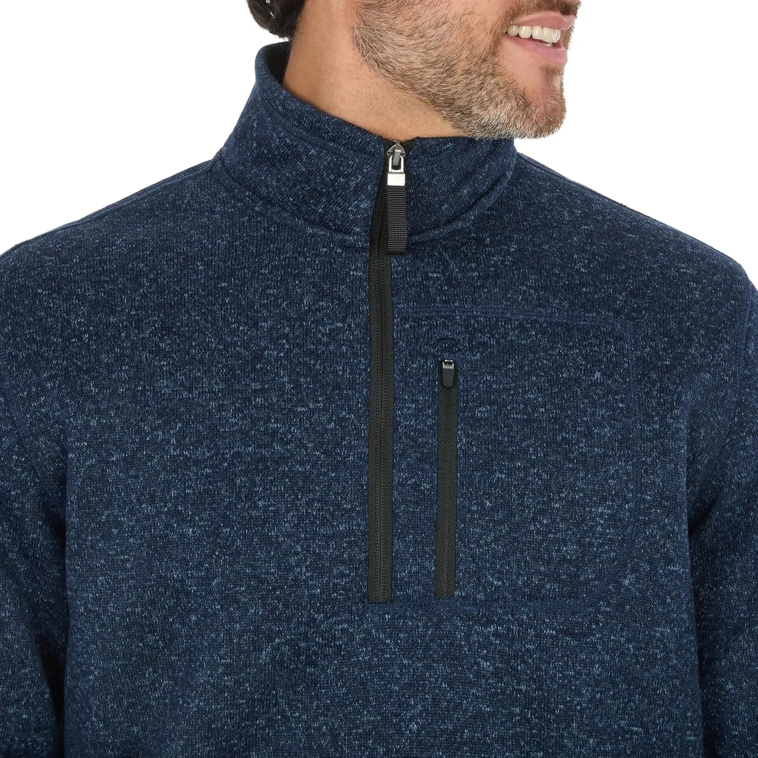 Coleman Men's Lightweight 1/4 Zip Sweater Fleece with Sherpa Collar - Comfortable Quarter Zip Design for Everyday Wear