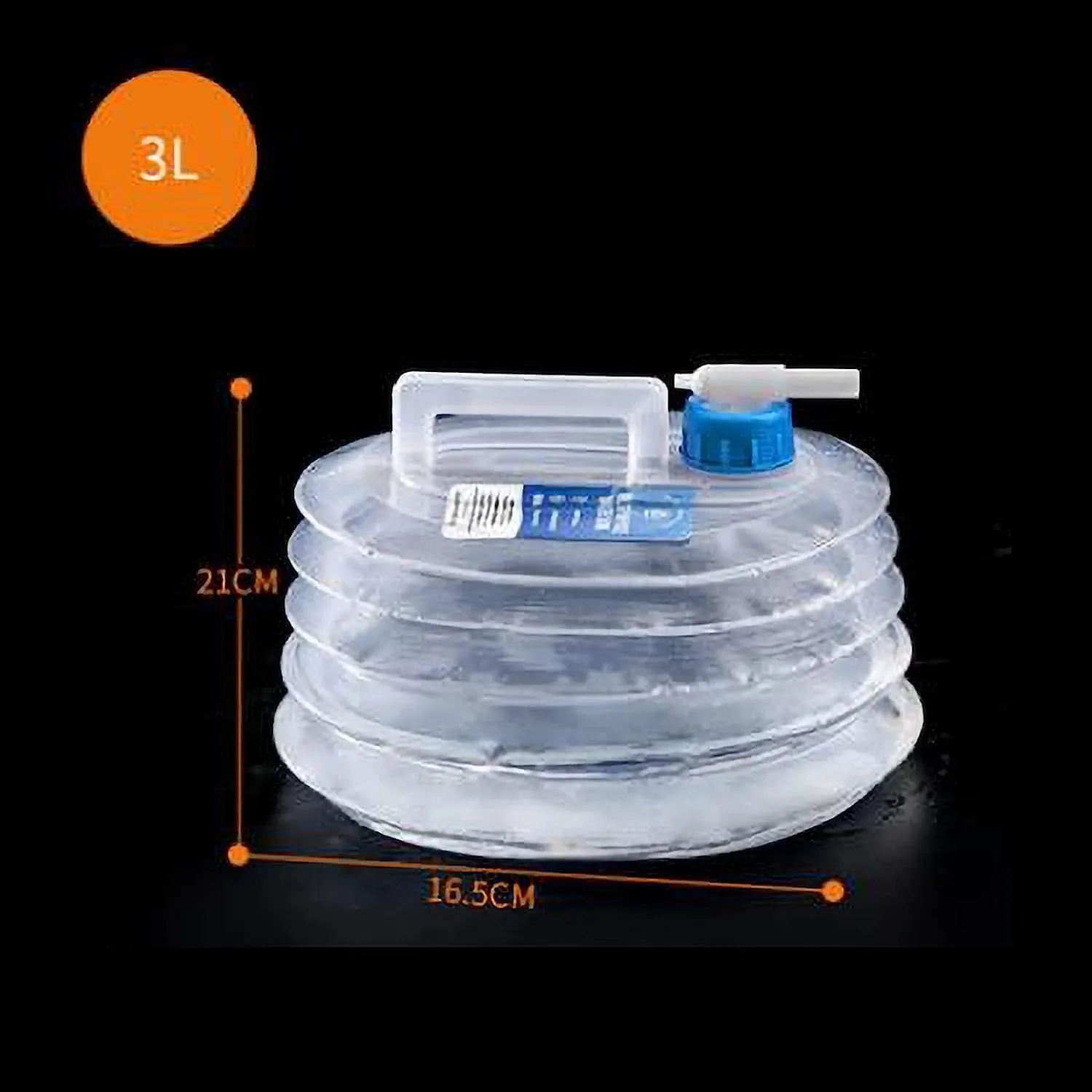 Collapsible BucketFolding Water Storage Bucket,Portable Container for Camping, Hiking, Fishing, Climbing, Picnic, BBQ - Durable, Leak-proof & Easy to Carry(3L)