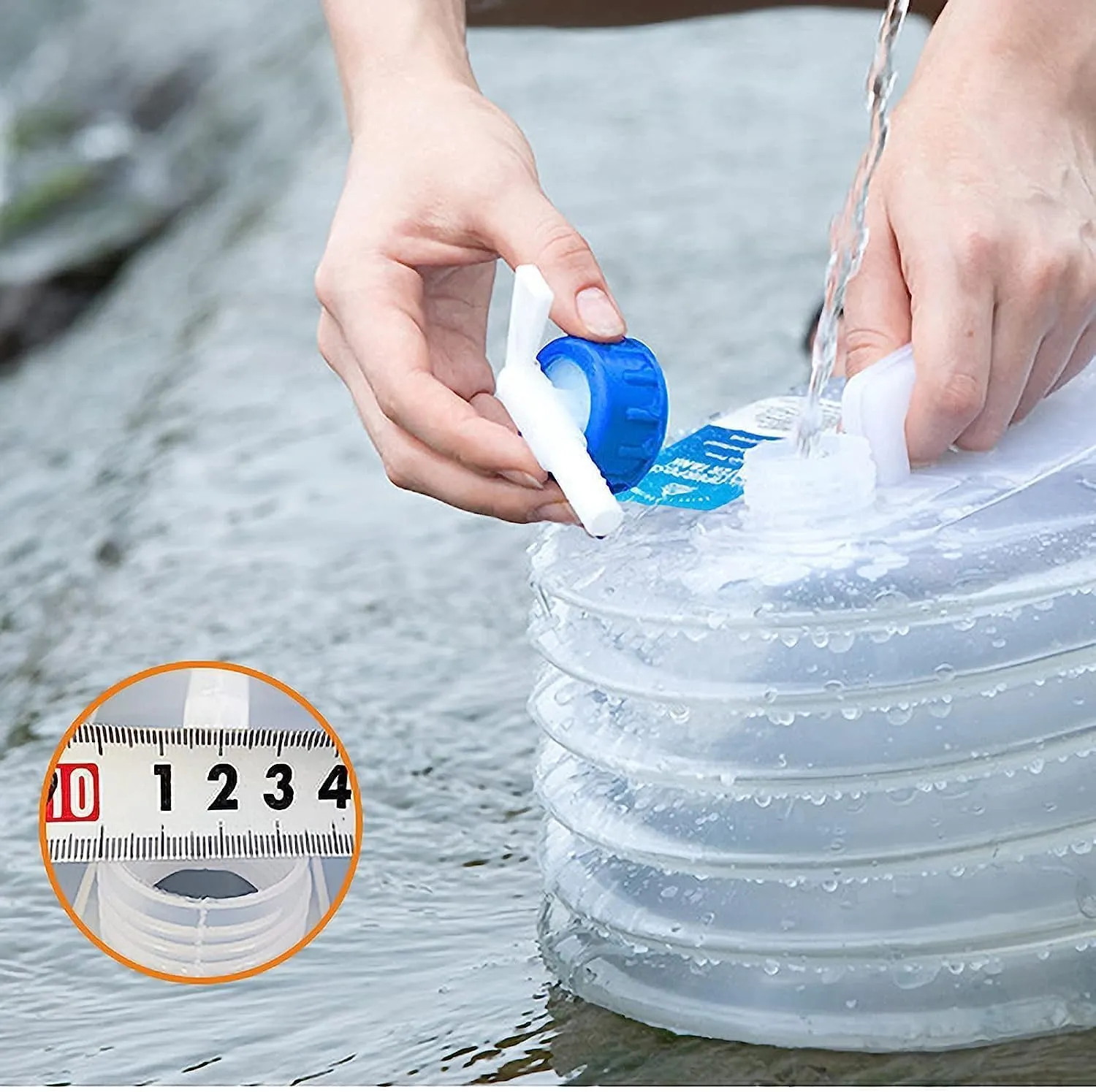 Collapsible BucketFolding Water Storage Bucket,Portable Container for Camping, Hiking, Fishing, Climbing, Picnic, BBQ - Durable, Leak-proof & Easy to Carry(3L)