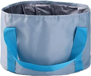 Collapsible BucketOutdoor bucket,Travel Collapsible Basin Leakproof Portable Portable Camping Folding Bucket Multifunctional for Outdoor Hiking Fishing(Blue)