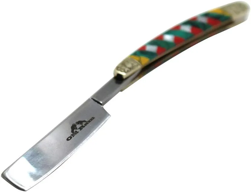 Collection Barber Straight Razor Style Manual Folding Knife.. (Red)