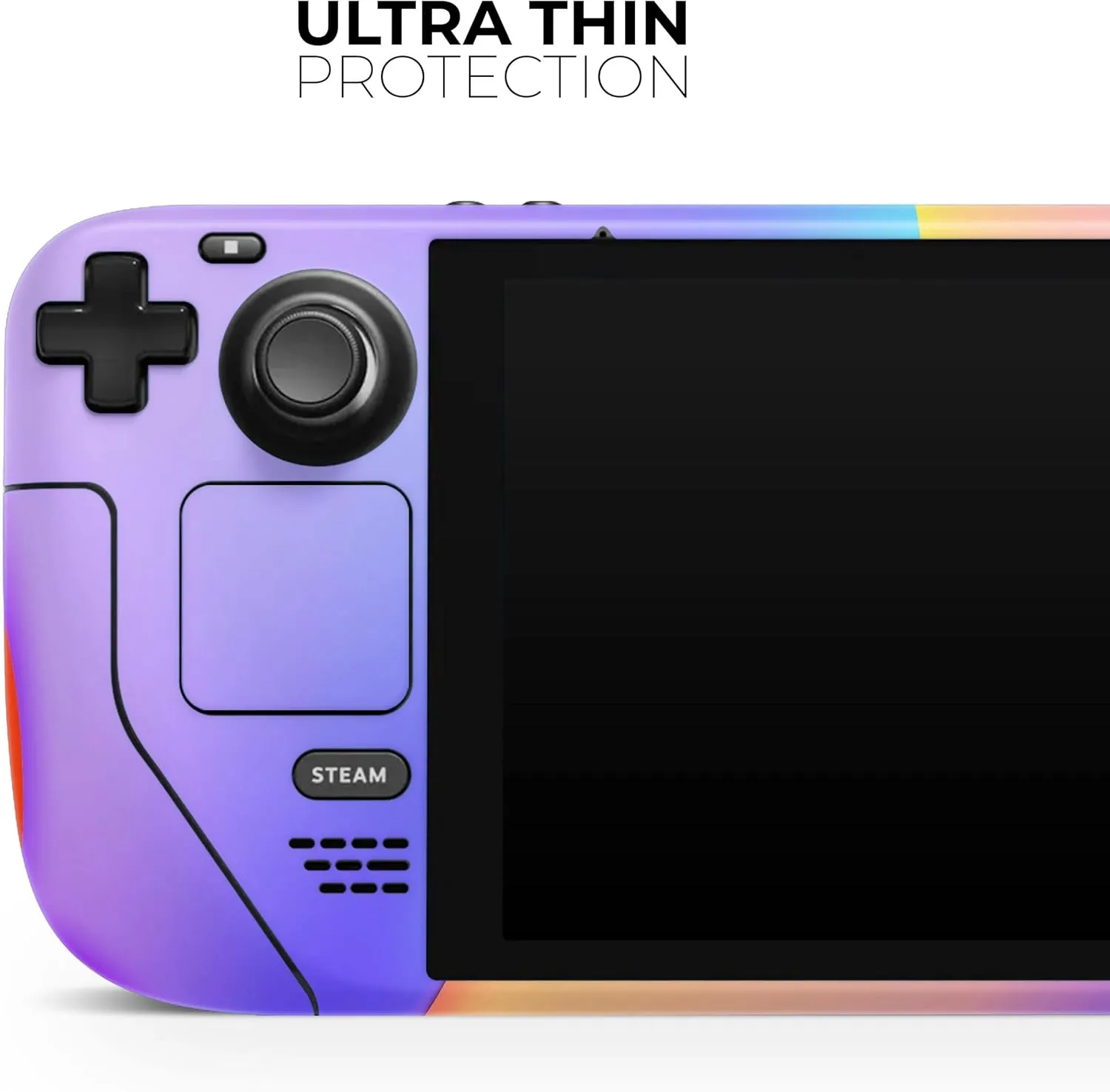 Compatible with Steam Deck - Skin Decal Protective Scratch-Resistant Removable Vinyl Wrap Cover - Abstract Neon Wave V4