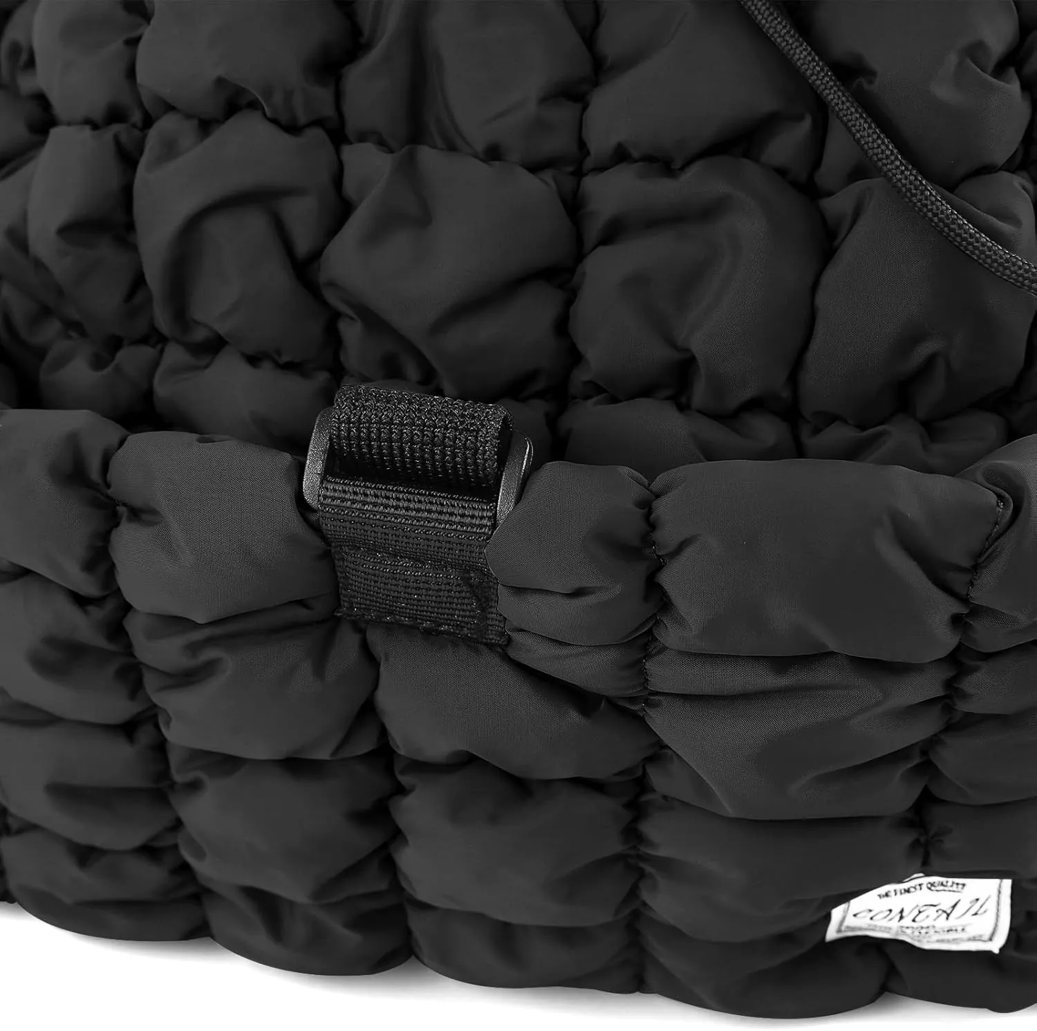 CONTAIL 18L Quilted Puffer Backpack for Women,Lightweight Puffy Hiker Pack,Black