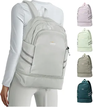 coofay Gym Backpack For Women Waterproof Backpack With Shoe Compartment Lightweight Travel Backpacks Workout Sports Backpacks Large Gym Bag