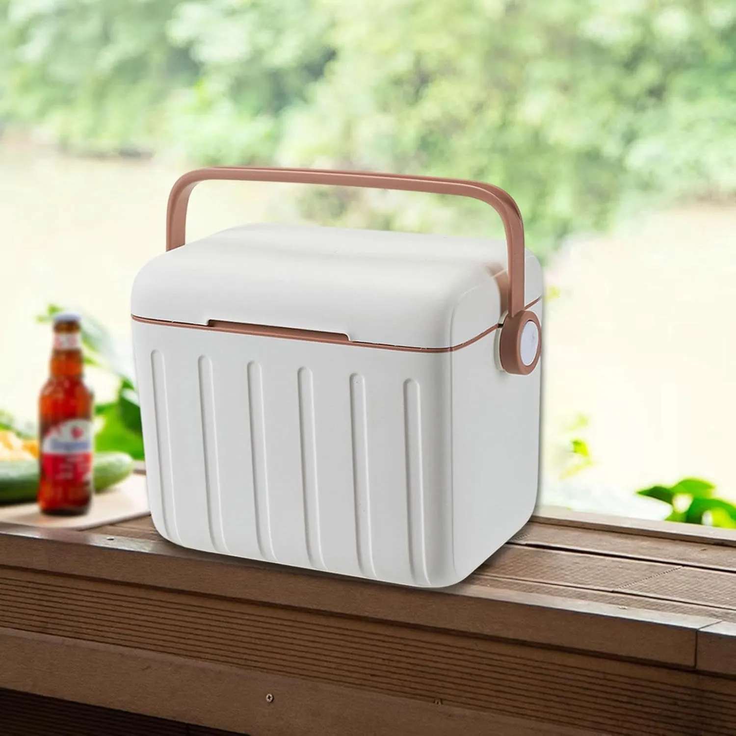 Cooler Box Ice Chest Box Portable Carrier Airtight 6L Hot/Cold Retention Cooler Container for Sports Home Stall Outdoor Boat