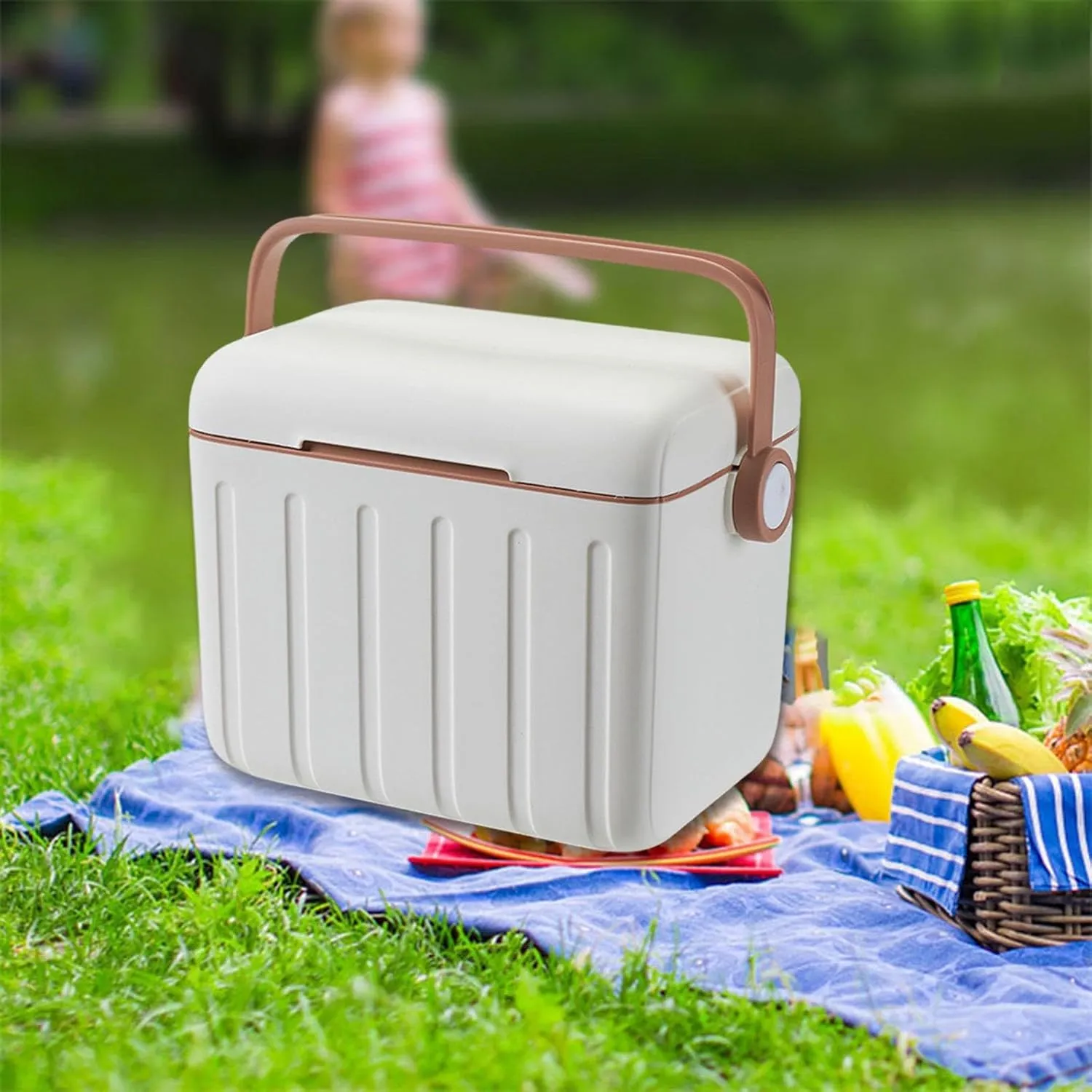 Cooler Box Ice Chest Box Portable Carrier Airtight 6L Hot/Cold Retention Cooler Container for Sports Home Stall Outdoor Boat