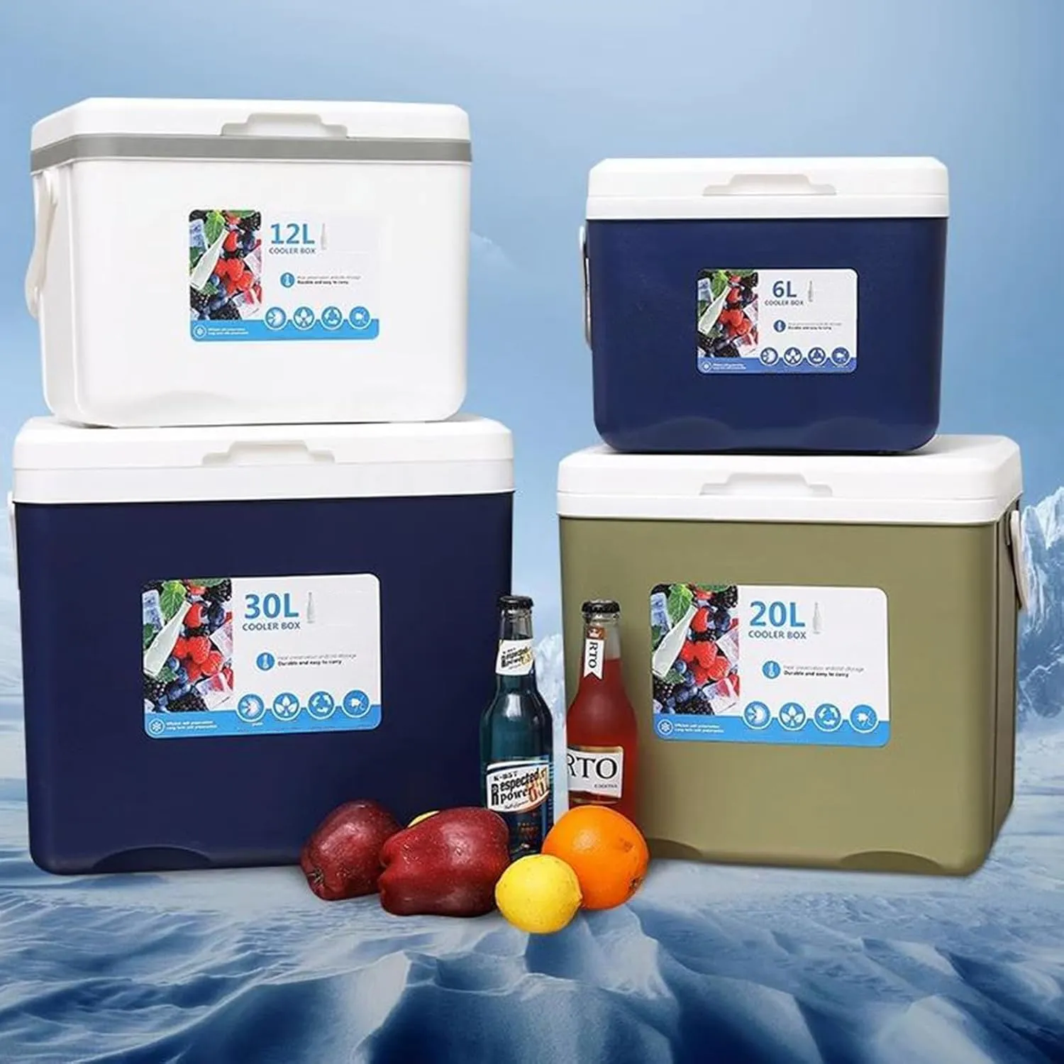 Cooler for NIO EC6/NIO EC7/NIO EL6/NIO EL7/NIO EL8/NIO ES6/NIO ES7 Insulated Hard Ice Box Large High-Performance Storage Box Portable Cool Picnic Box Festival Camping,C-38 * 30.5 * 34.5cm