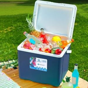Cooler Insulated Box for Camping and Lunch， Portable Hard Cooler Leak Proof Outdoor Hard Cooler Keeps Ice for Up to 3 Days Great for Beach Camping Tailgating Sports More