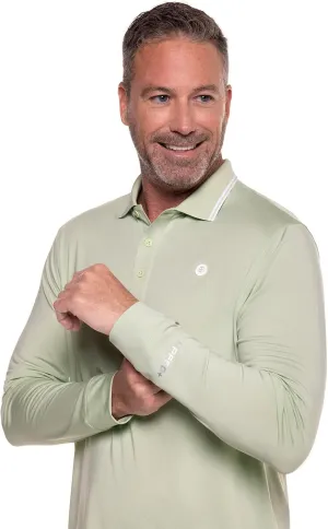 Coolibar UPF 50  Men's Erodym Long Sleeve Golf Polo - Sun Protective