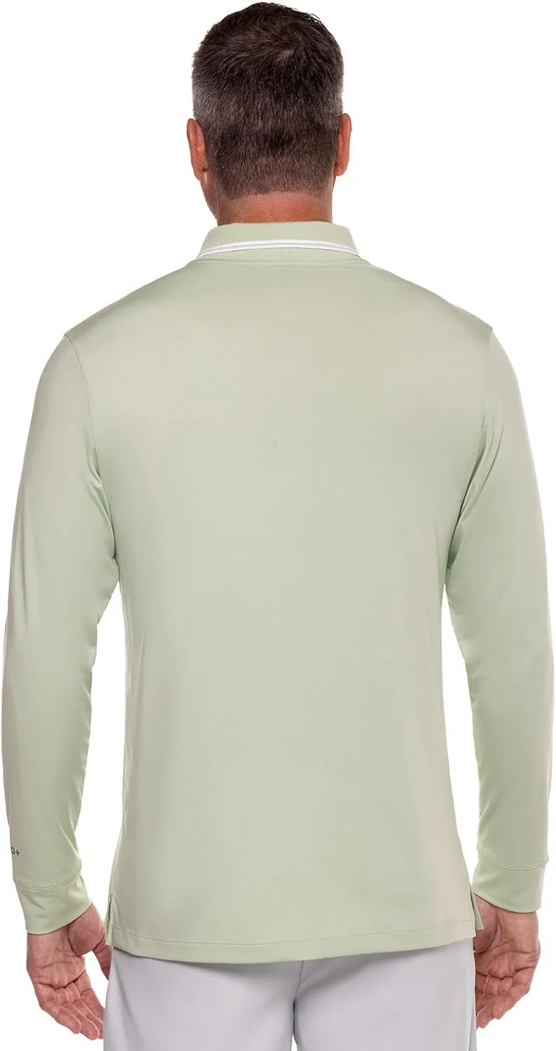 Coolibar UPF 50  Men's Erodym Long Sleeve Golf Polo - Sun Protective
