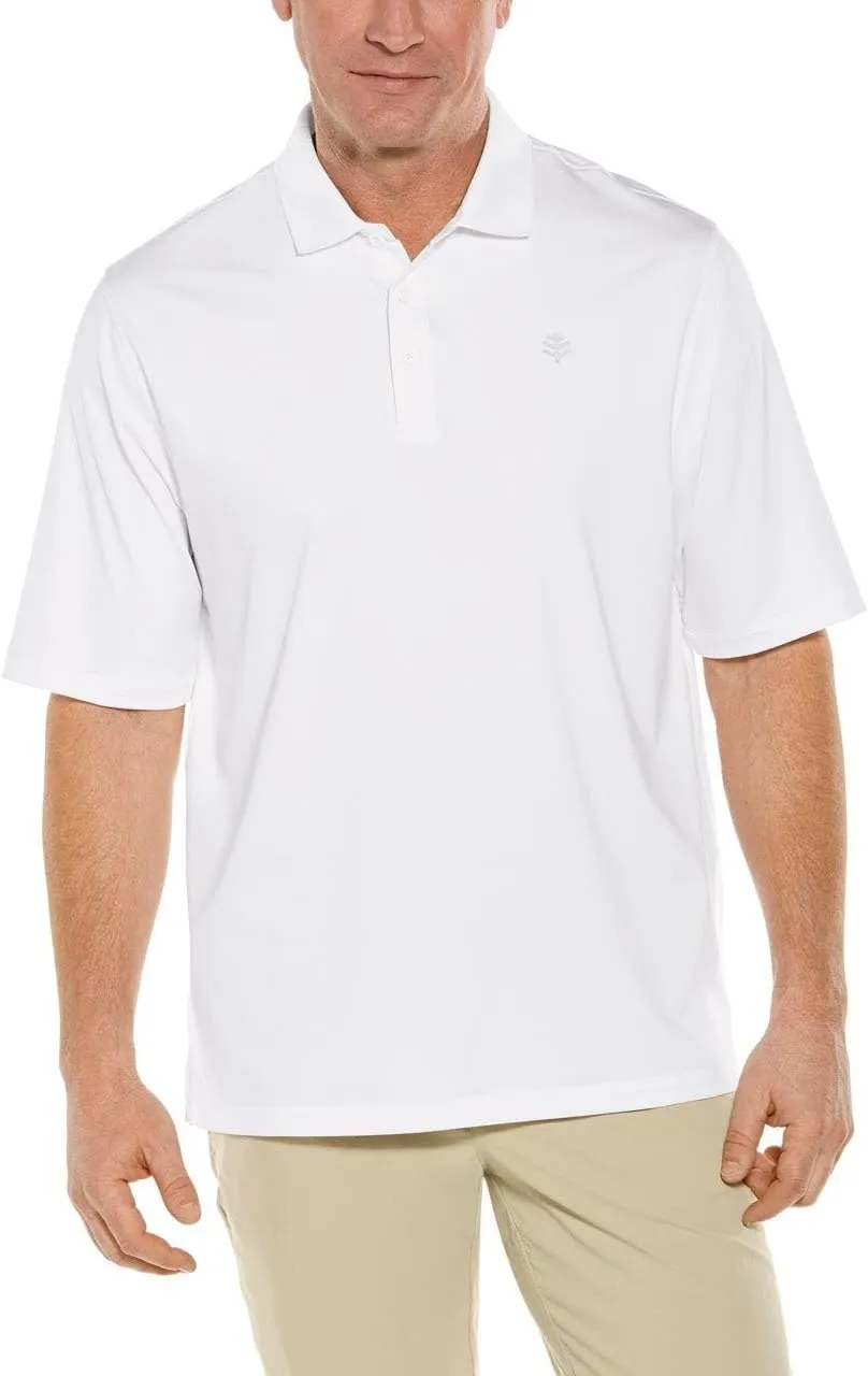 Coolibar UPF 50  Men's Erodym Short Sleeve Golf Polo - Sun Protective