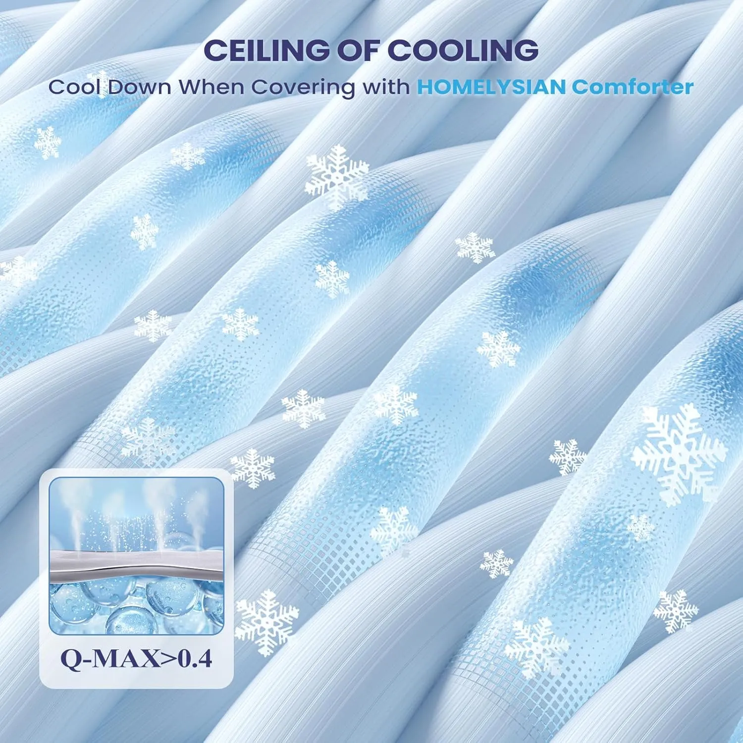 Cooling Comforter King Size, Cooling Blankets for Hot Sleepers, Lightweight Comforter 106" x 90", Lavender