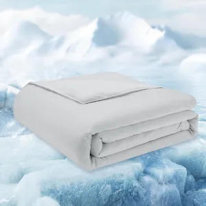Cooling Comforter King Size, Cooling Blankets for Hot Sleepers, Lightweight Comforter 106" x 90", Light Grey